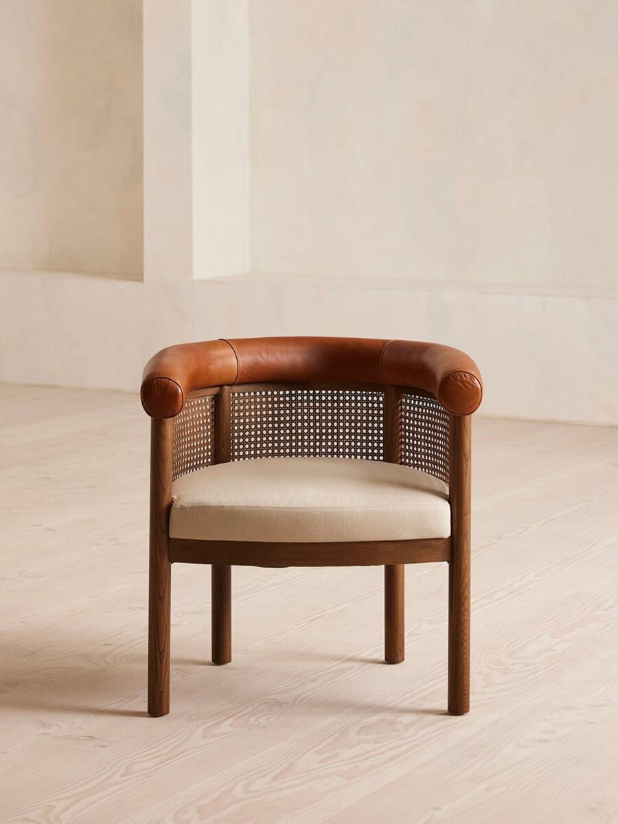 Furniture Soho Home | Jensen Dining Chair, Washed Linen, Cream