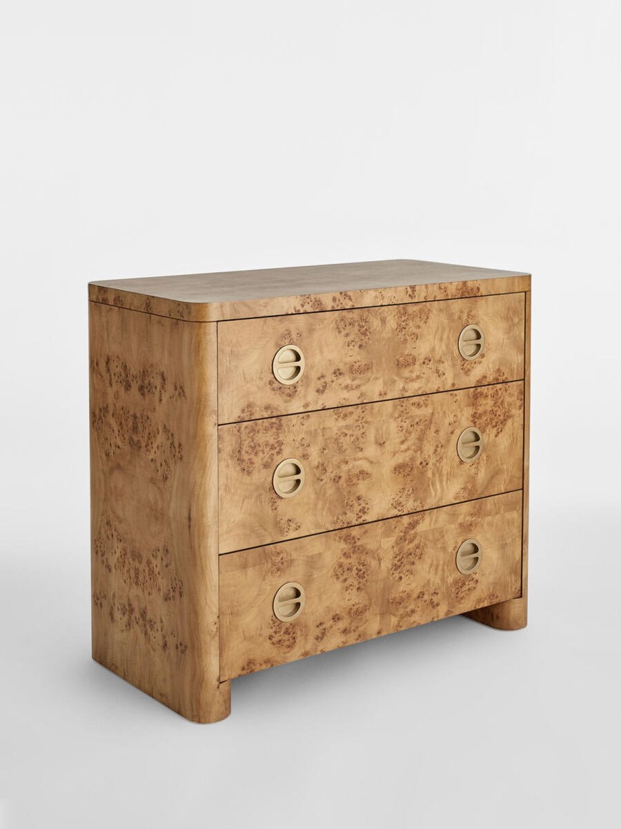 Furniture Soho Home | Warwick Three Drawer Dresser, Mappa Burl