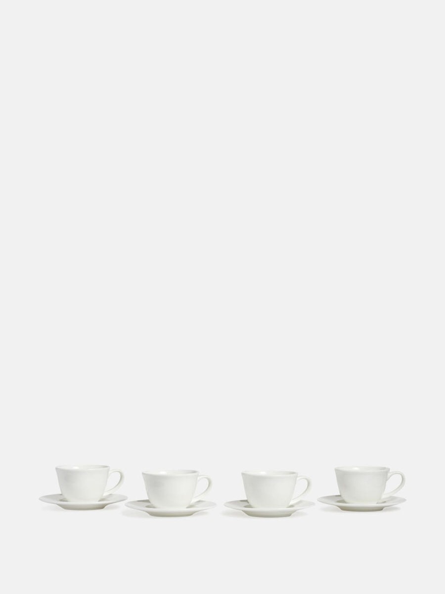 Dining Soho Home | House Espresso Cup And Saucer, Bone China, White, Set Of Four