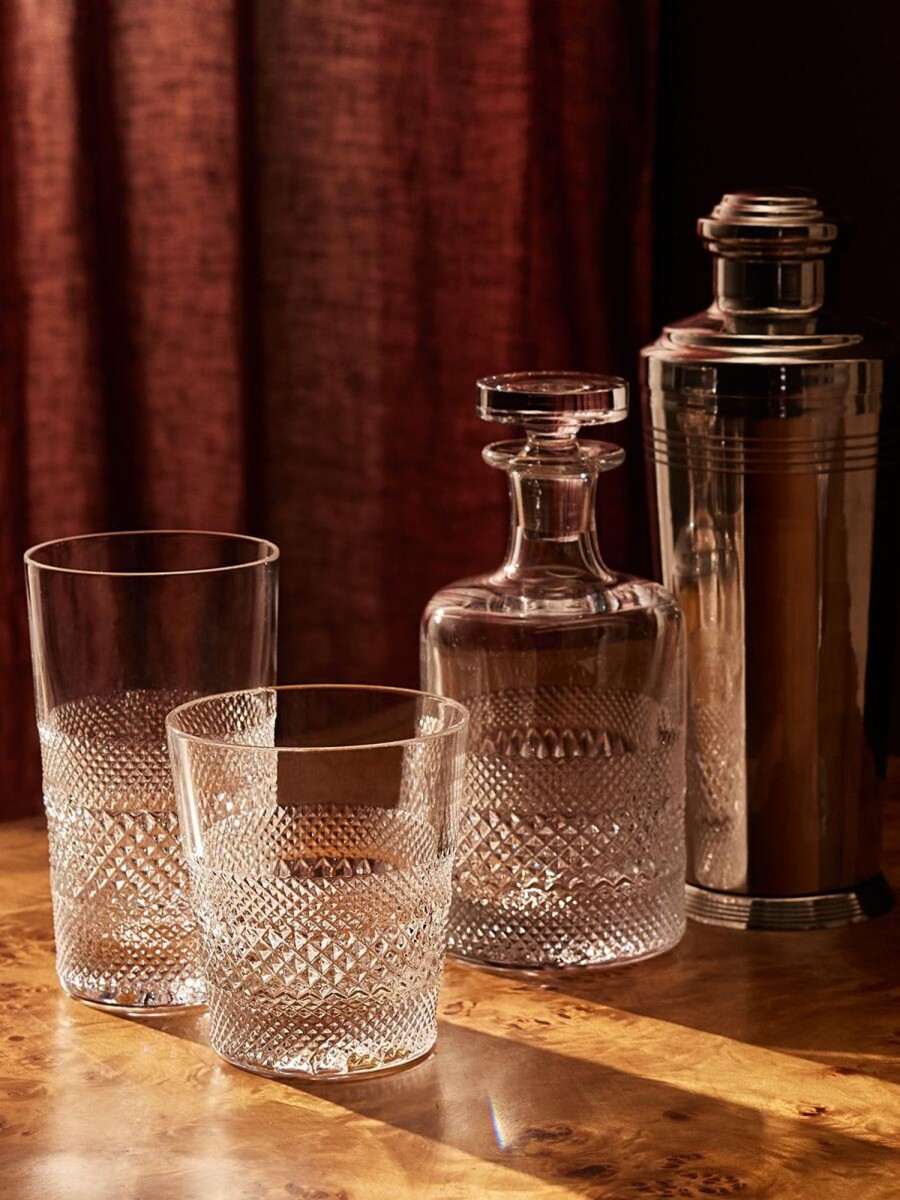 Dining Soho Home | Huxley Cut Crystal Rocks Glass, Set Of Four