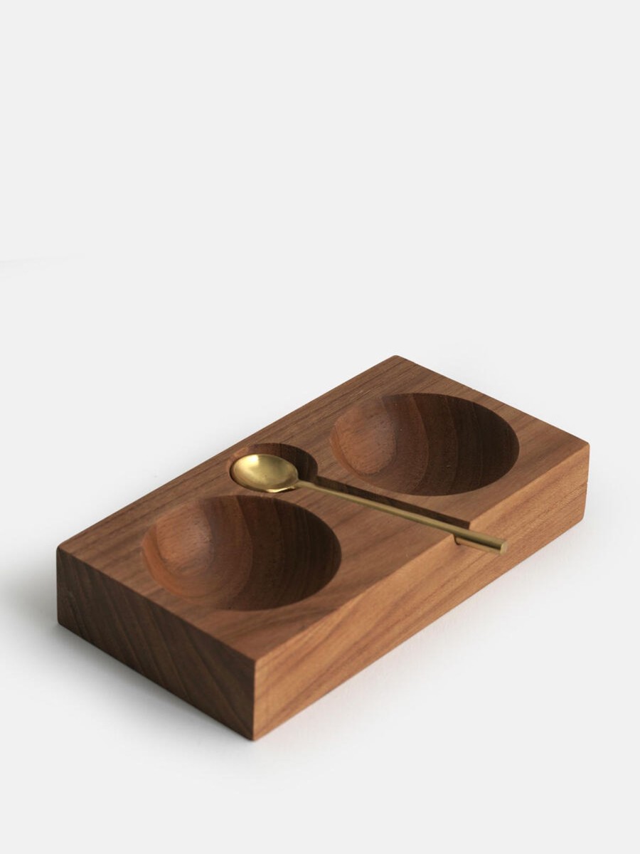 Dining Soho Home | Culross Teak Double Cellar With Gold Spoon