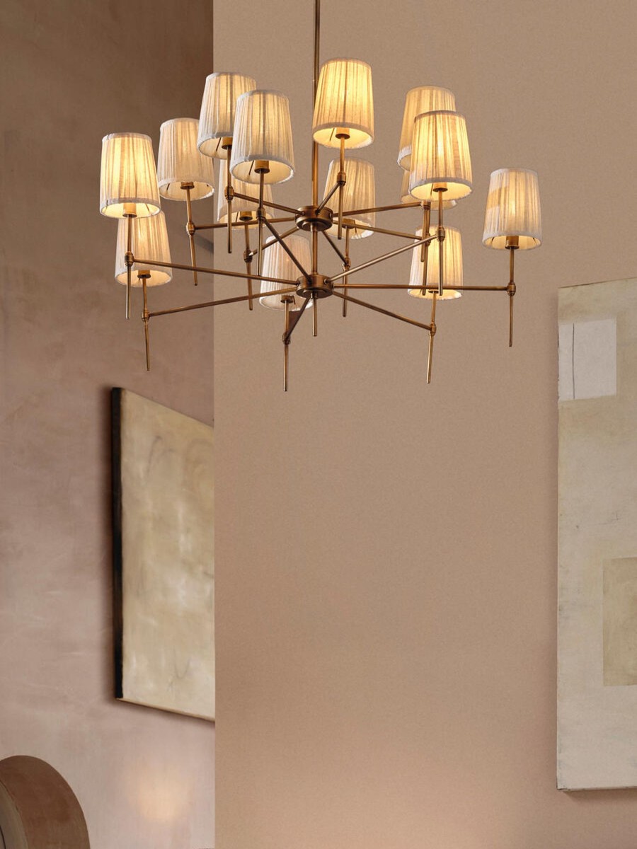 Lighting Soho Home | Isobella Chandelier, Antiqued Brass, Large