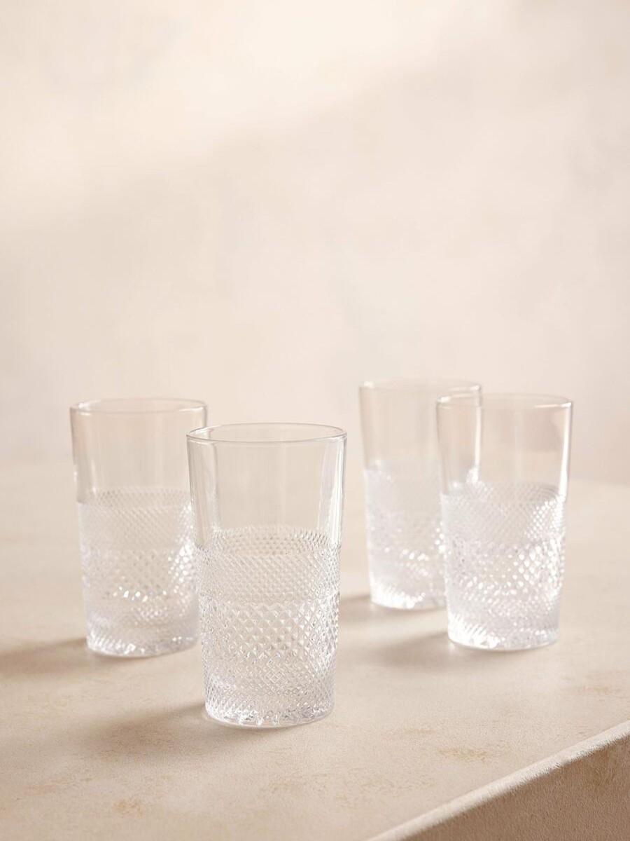 Dining Soho Home | Huxley Cut Crystal Highball Glass, Set Of Four