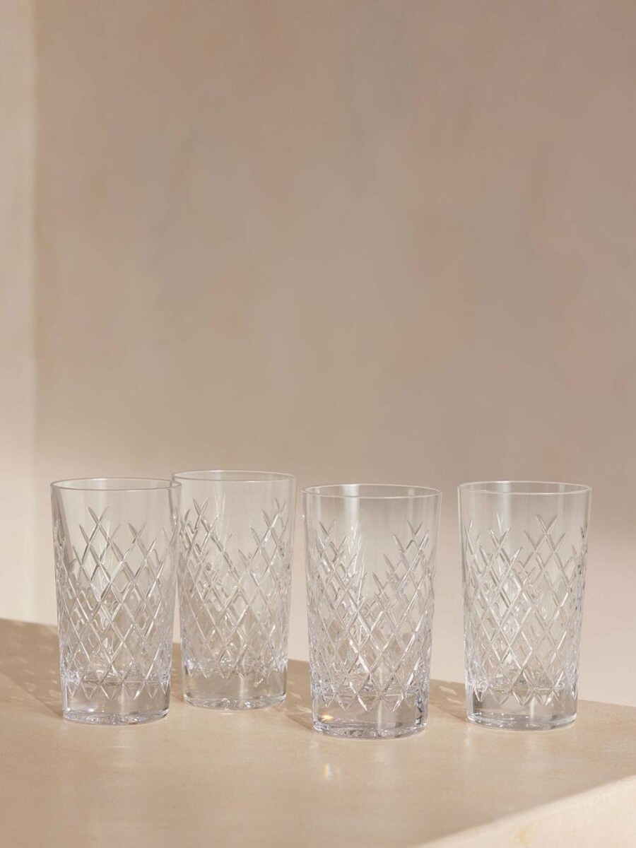 Dining Soho Home | Barwell Cut Crystal Highball Glass, Set Of Four