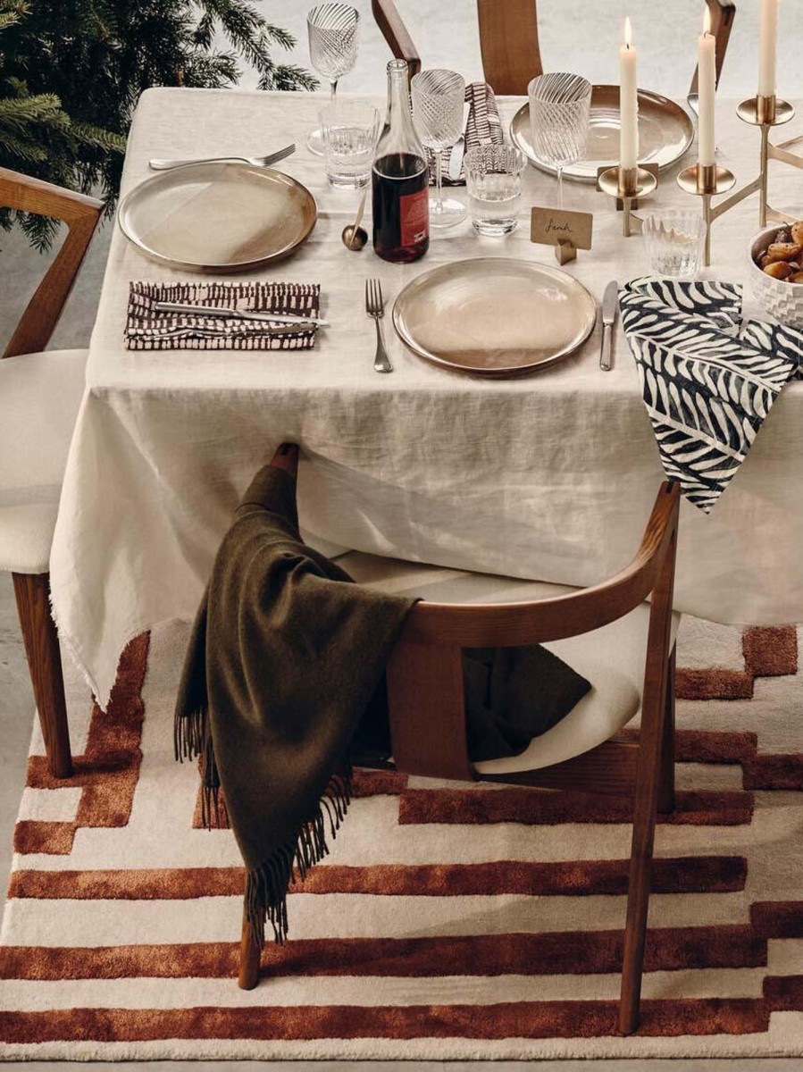 Textiles Soho Home | Whitney Linen Tablecloth Cream