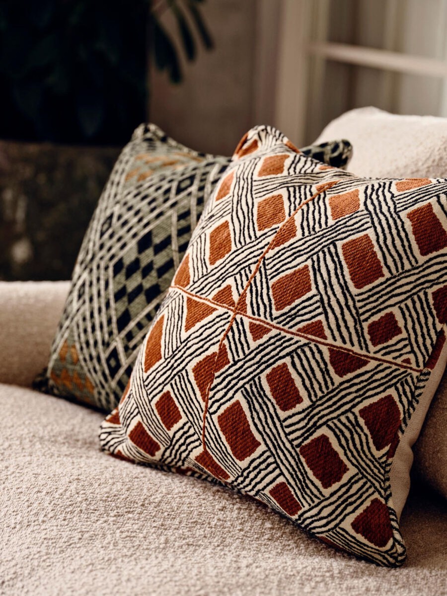 Textiles Soho Home | Pierre Frey Behanzin Cushion, Rust