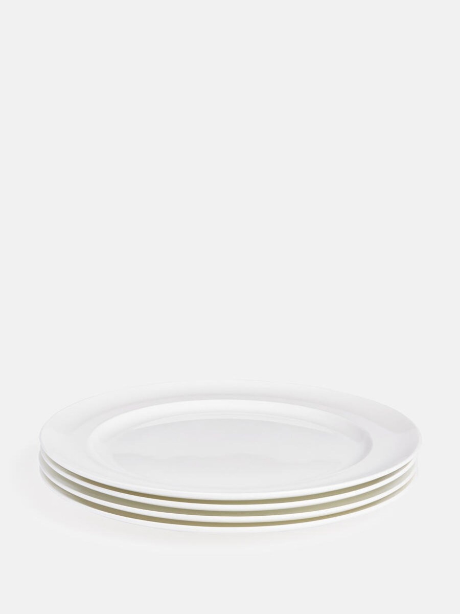 Dining Soho Home | House Starter Plate, Bone China, White, Set Of Four