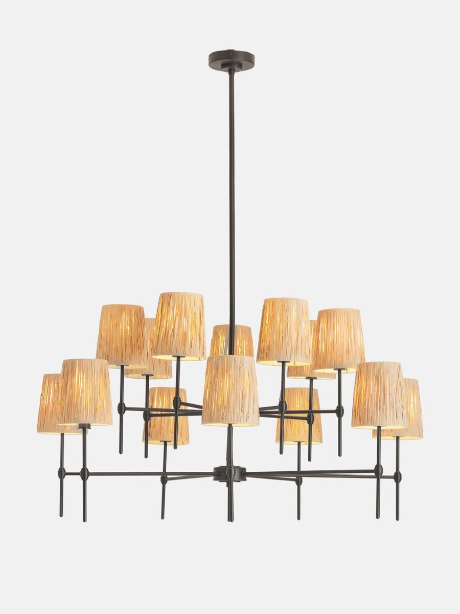 Lighting Soho Home | Isobella Chandelier, Blackened Brass, Large