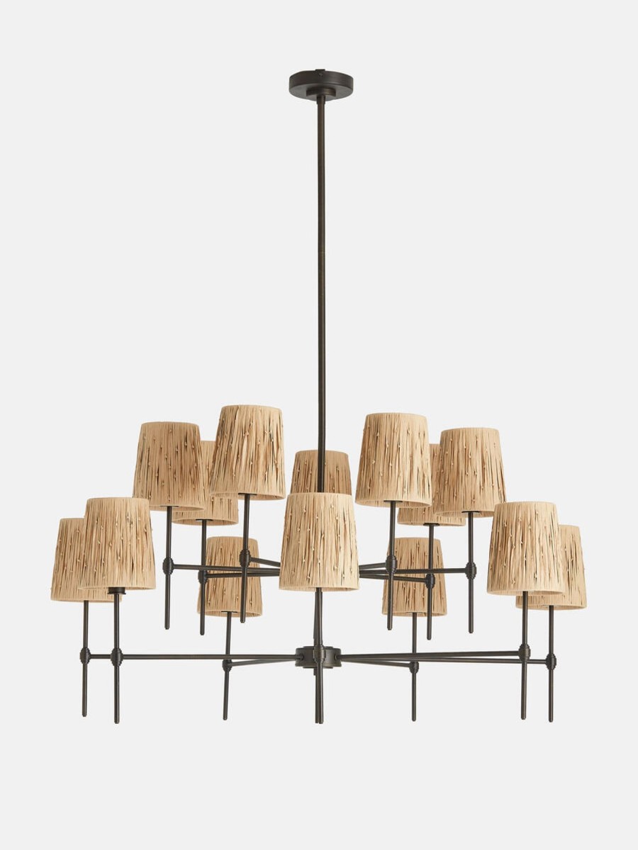 Lighting Soho Home | Isobella Chandelier, Blackened Brass, Large