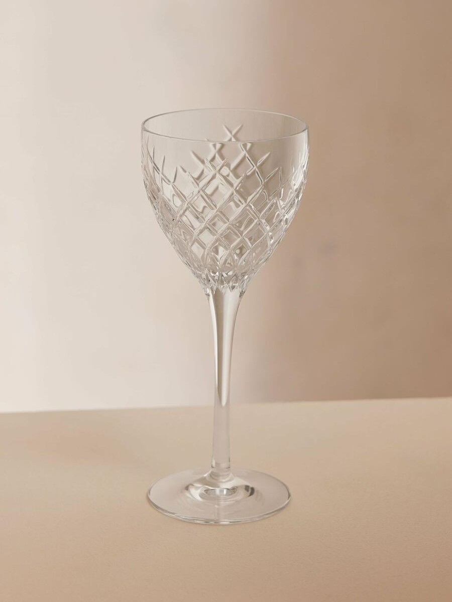 Dining Soho Home | Barwell Cut Crystal Wine Glass, Set Of Four