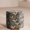 Furniture Soho Home | Lyla Footstool, Obie Printed Velvet, Multi