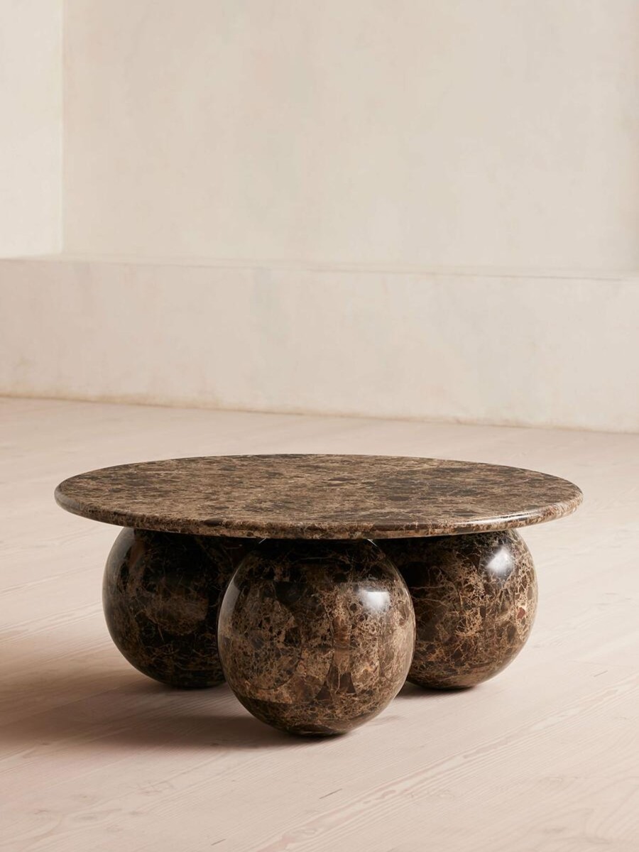 Furniture Soho Home | Oxley Coffee Table, Dark Emperador Marble