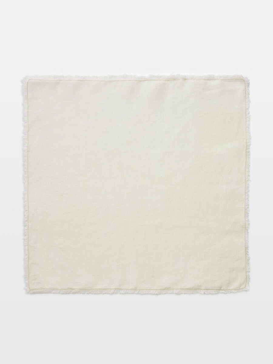 Textiles Soho Home | Whitney Linen Napkins, Set Of Four Cream