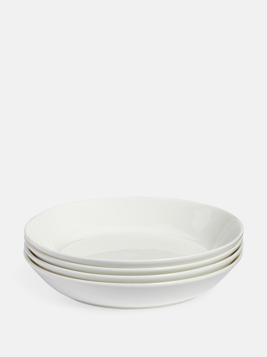 Dining Soho Home | House Low Bowl, Bone China, White, Set Of Four