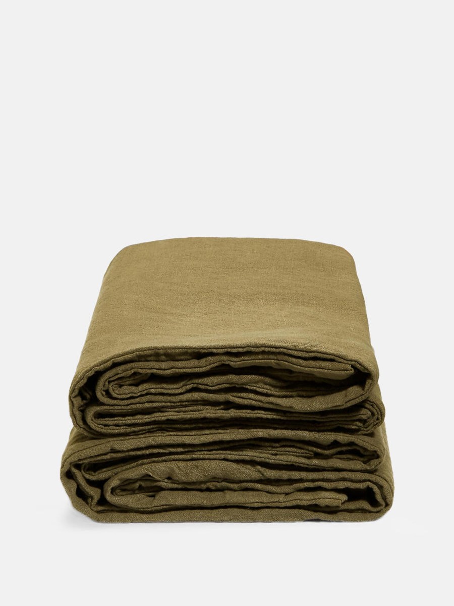 Textiles Soho Home | Luna Linen Pillowcase, Set Of Two Olive