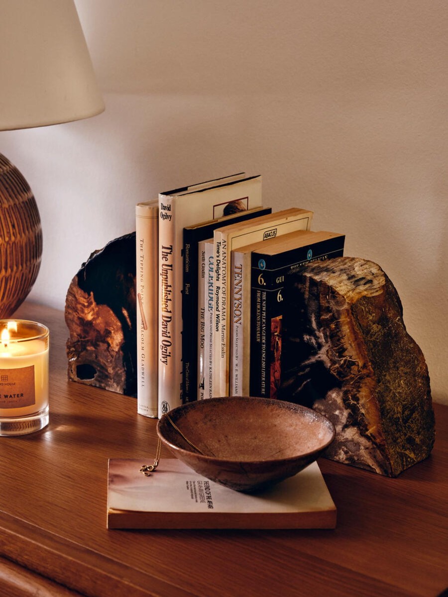 Decor Soho Home | Balfern Petrified Wood Bookends