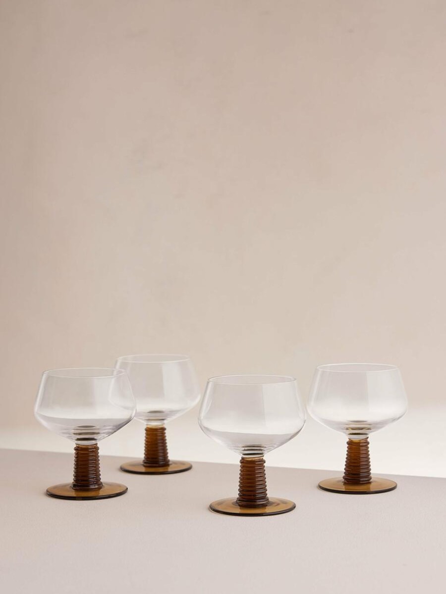 Dining Soho Home | Bennett Coupe Glass, Sepia, Set Of Four