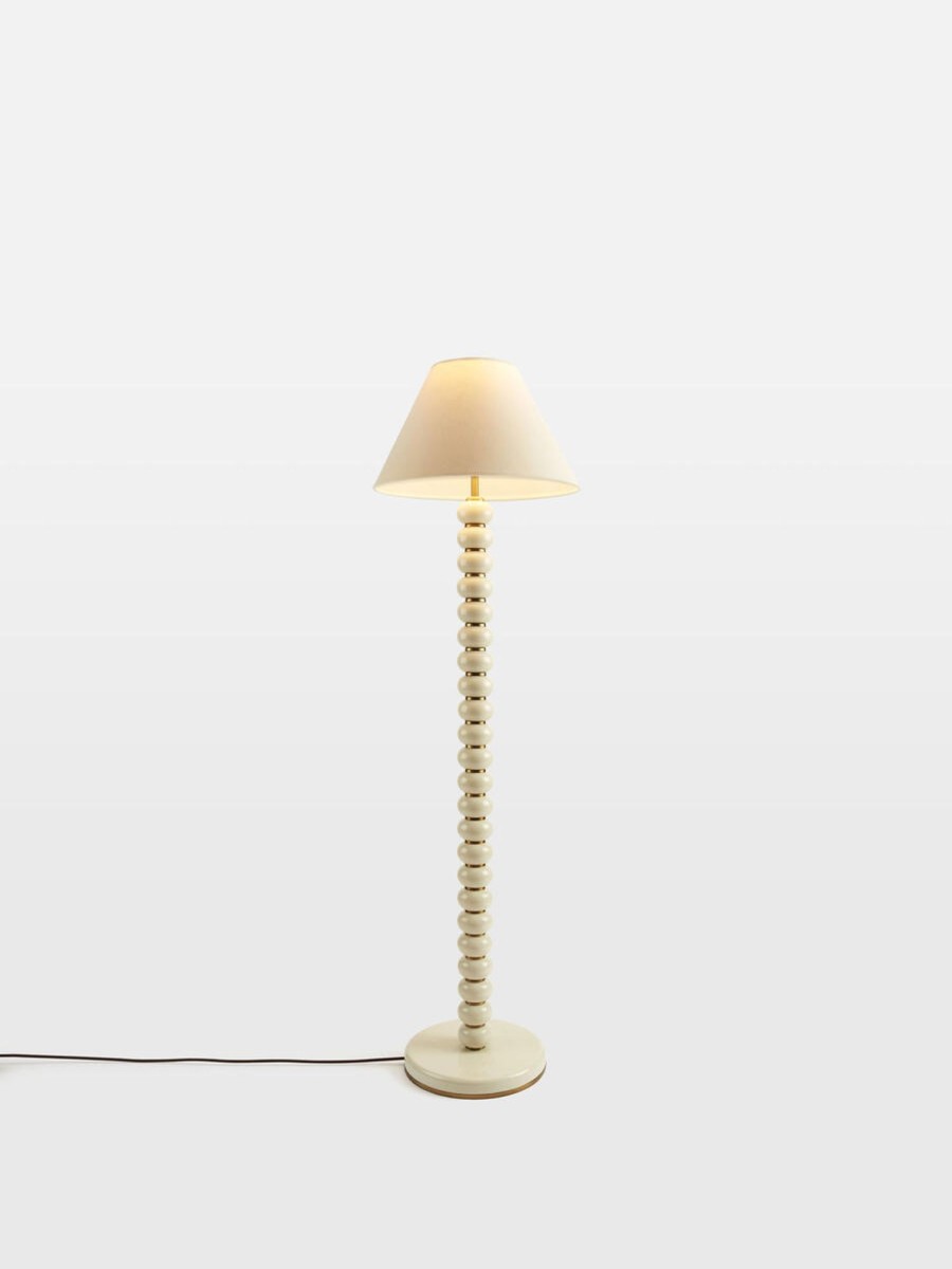 Lighting Soho Home | Greyson Floor Lamp, High Gloss Lacquer, Cream