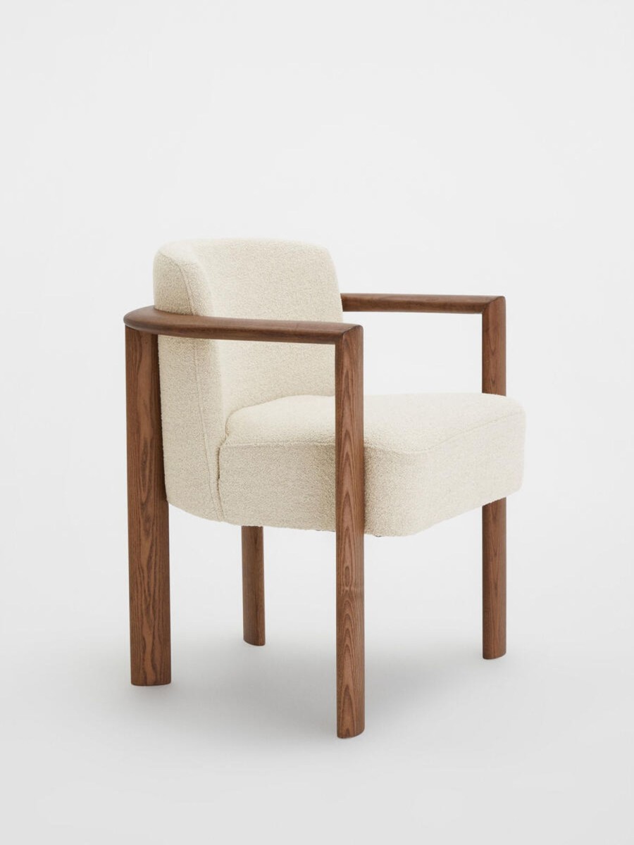 Furniture Soho Home | Aria Dining Chair, Boucle, Cream