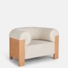 Furniture Soho Home | Eldon Armchair, Oak, Boucle Natural