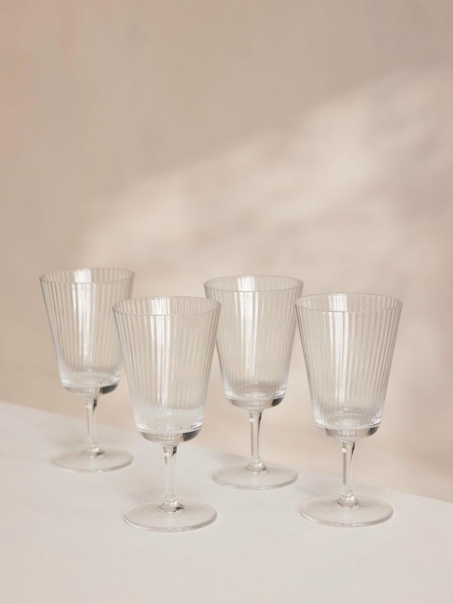 Dining Soho Home | Fluted Wine Glass, Set Of Four