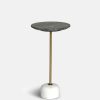 Furniture Soho Home | Fleet Side Table, Small/Tall Marble Jurassic Green