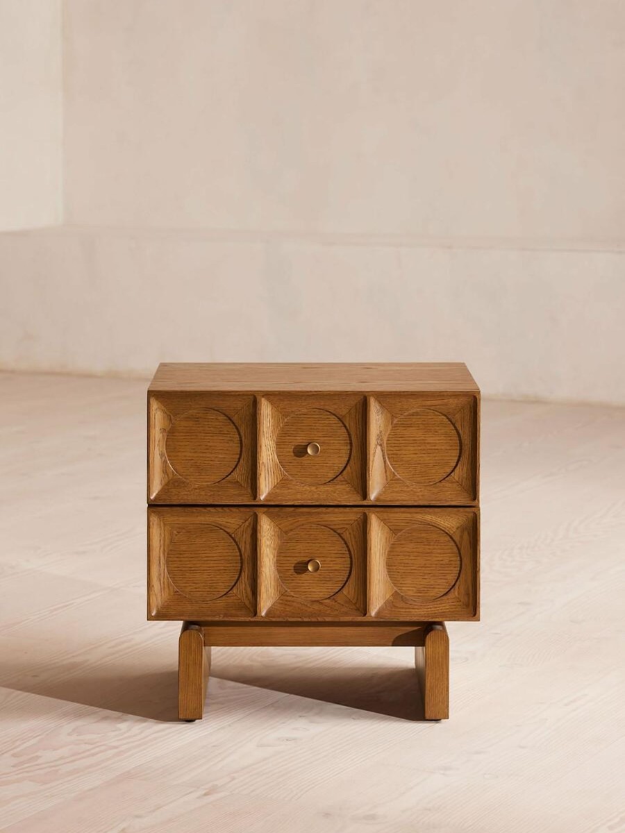 Furniture Soho Home | Marcel Bedside Table, Medium Oak