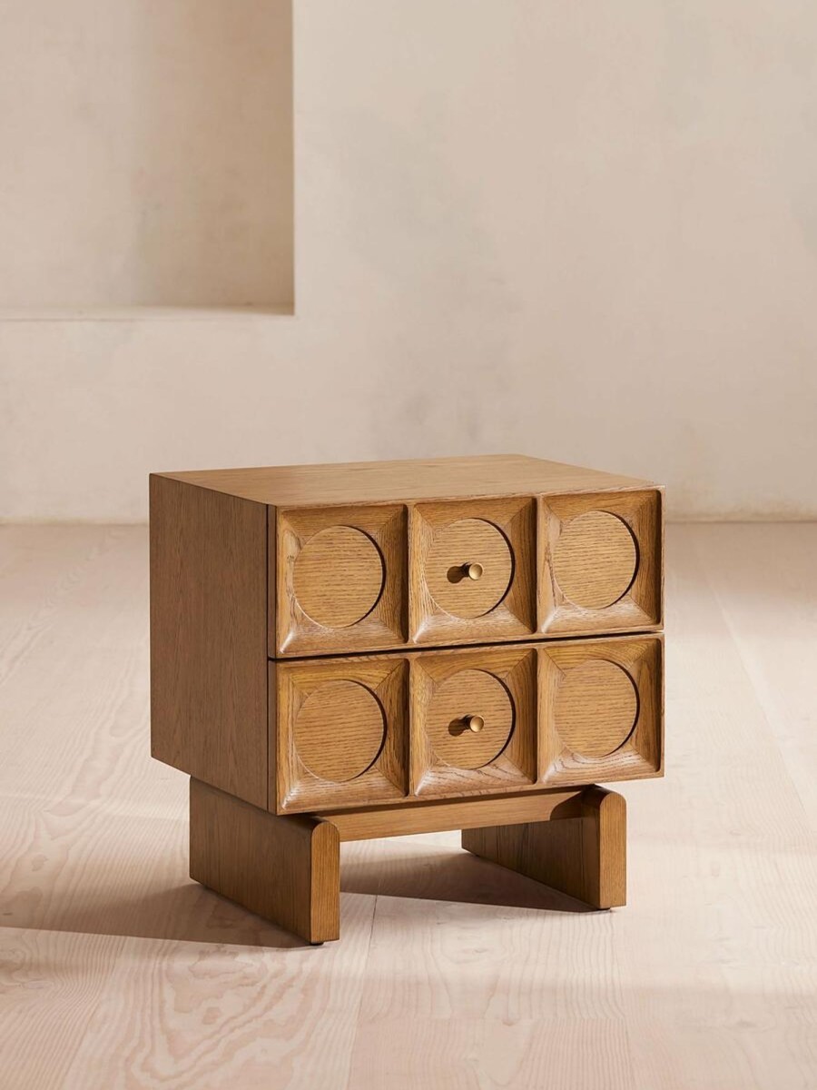 Furniture Soho Home | Marcel Bedside Table, Medium Oak