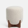 Furniture Soho Home | Eldon Stool, Walnut, Boucle