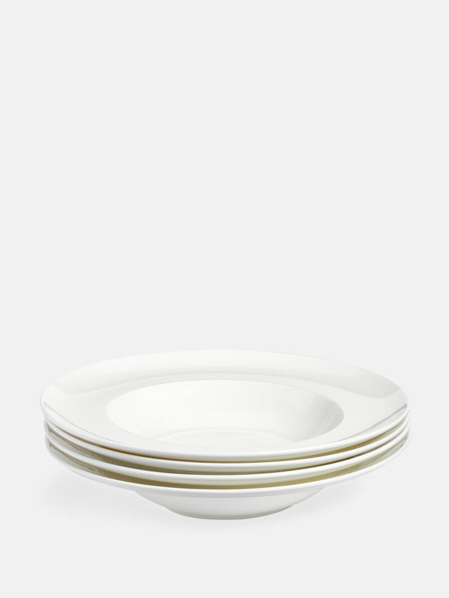 Dining Soho Home | House Rimmed Bowl, Bone China, White, Set Of Four