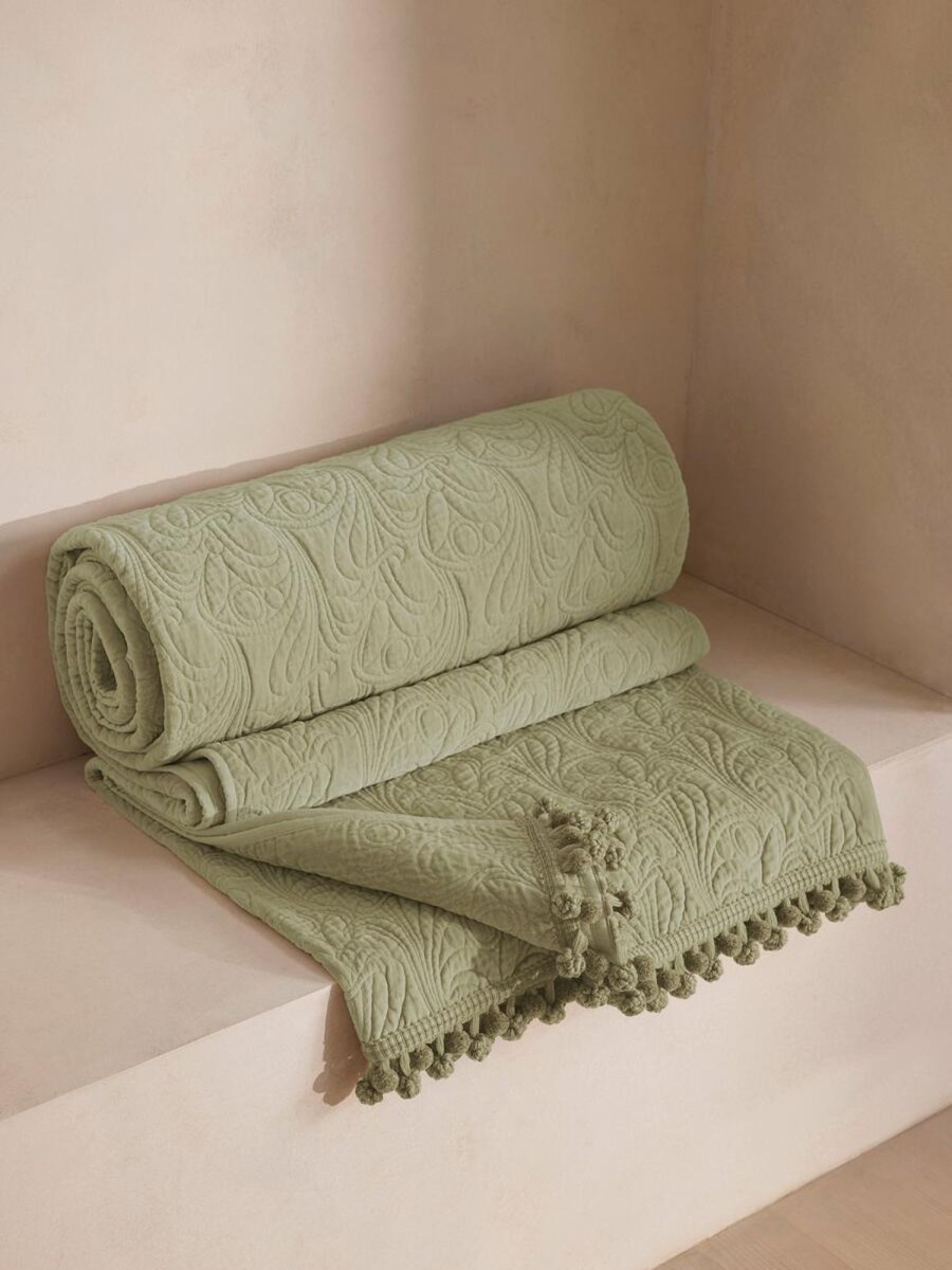 Textiles Soho Home | Obie Bedspread Sage