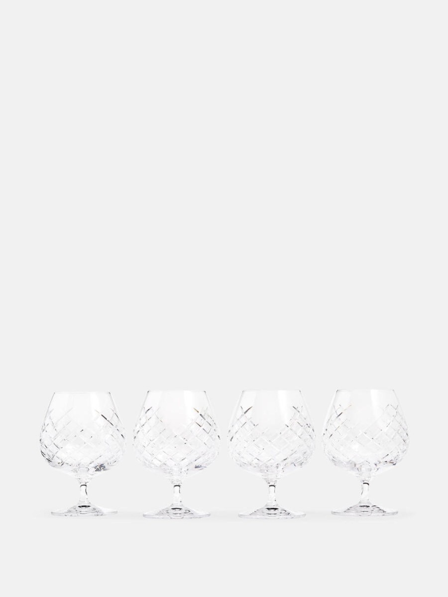 Dining Soho Home | Barwell Cut Crystal Brandy Glass, Set Of Four