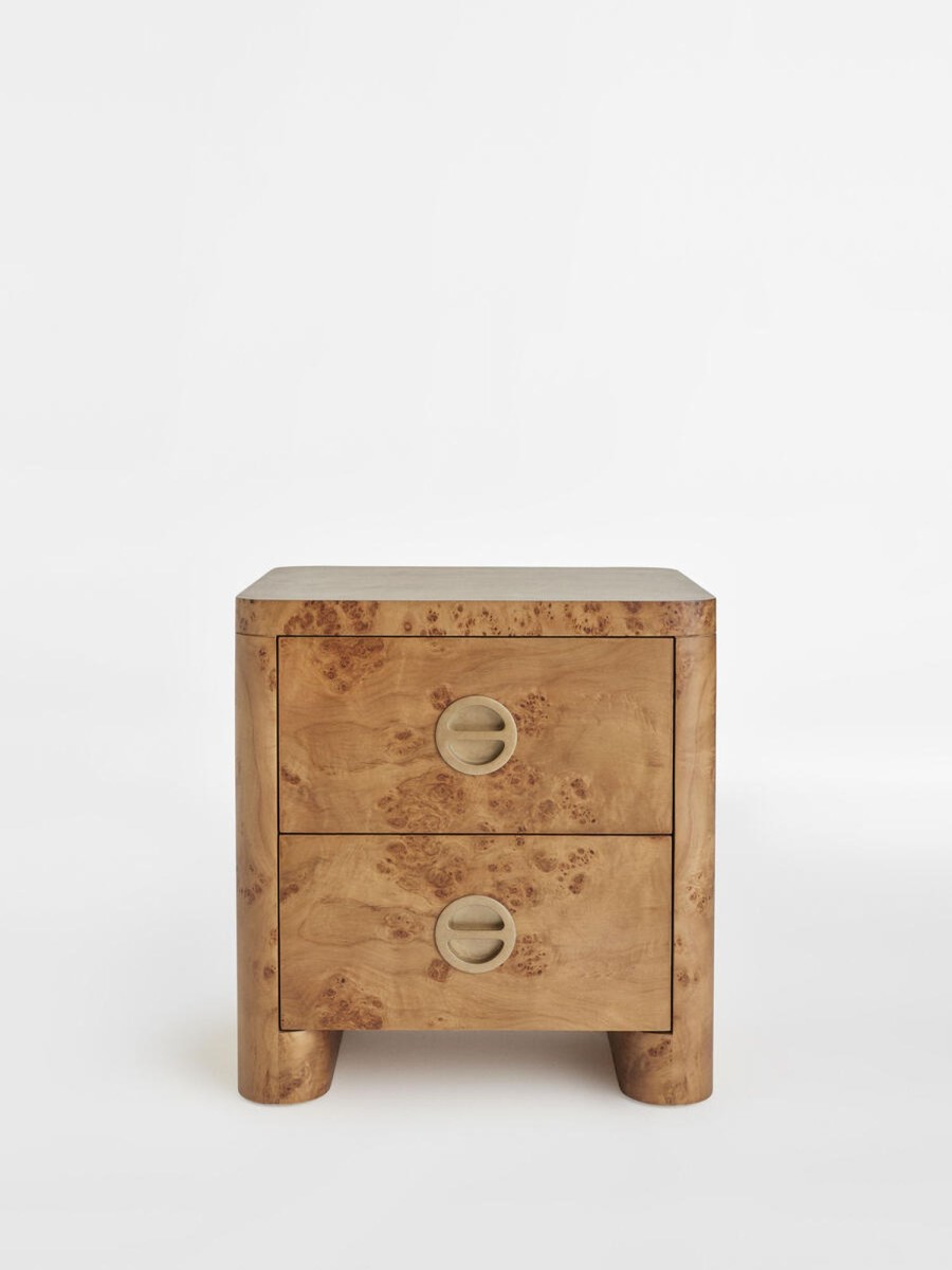 Furniture Soho Home | Warwick Bedside Table, Mappa Burl