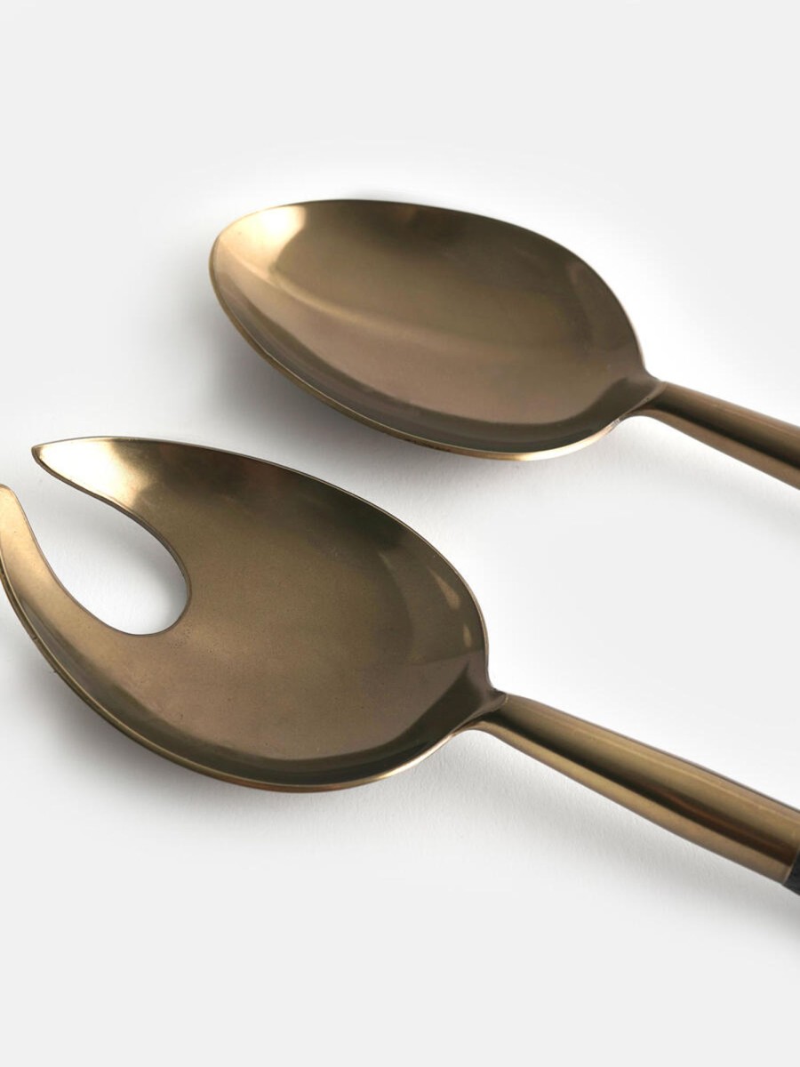 Dining Soho Home | Cresswell Black Mango & Antique Bronze Serving Set