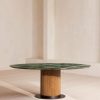 Furniture Soho Home | Murcell Oval Dining Table, Brazilian Green Marble, Prominent