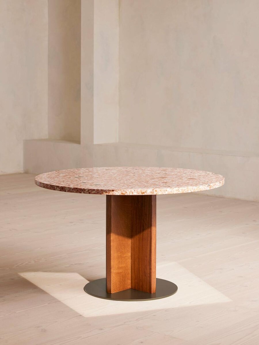 Furniture Soho Home | Dalmati Outdoor Dining Table, Red Terrazzo