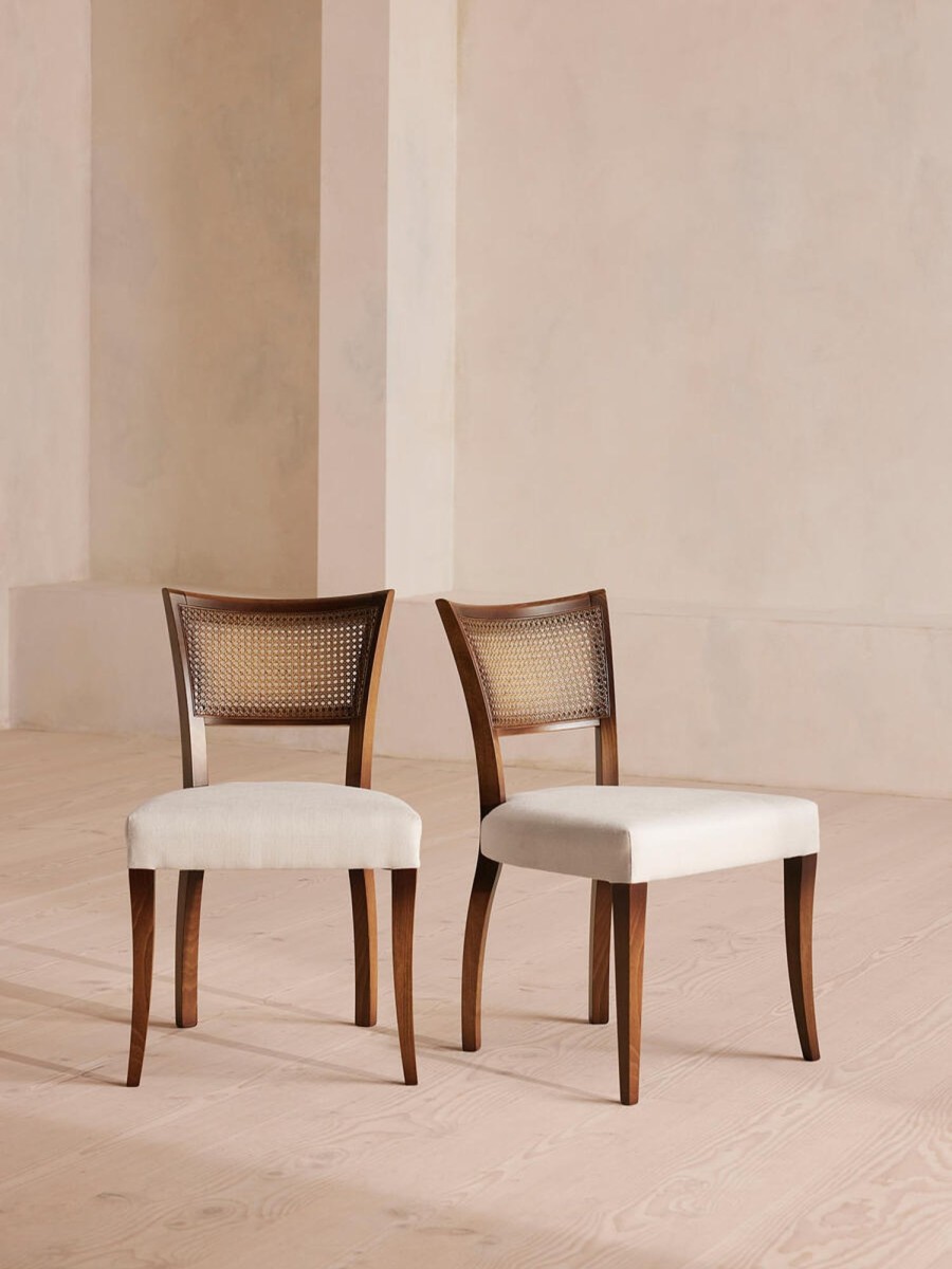 Furniture Soho Home | Pair Of Molina Dining Chairs, Cane Back