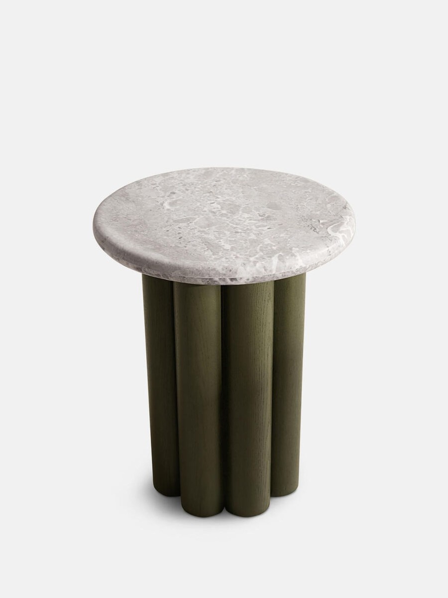 Furniture Soho Home | Radcott Side Table, Grey Emperador Marble