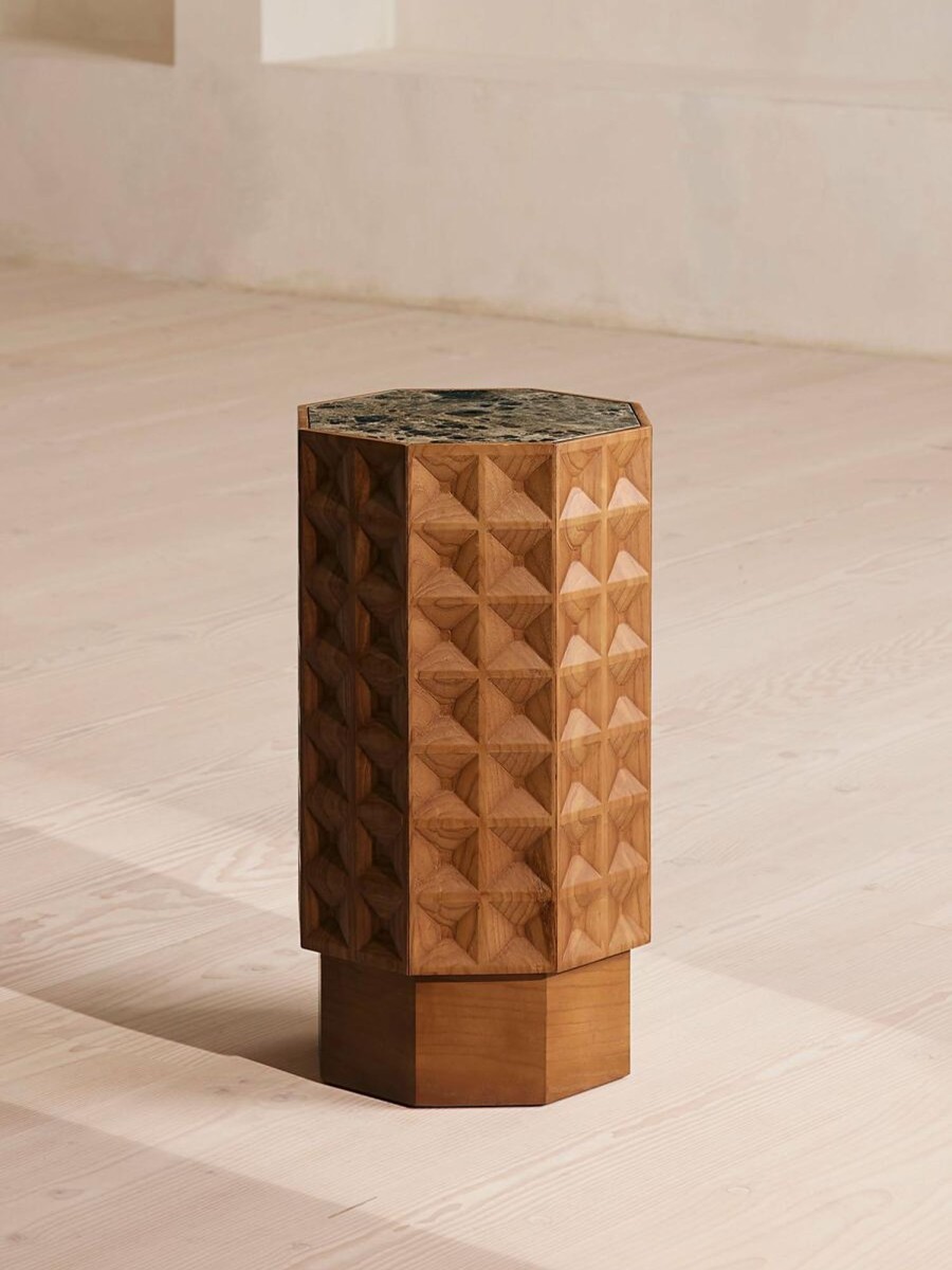 Furniture Soho Home | Dante Side Table, Dark Emperador Marble