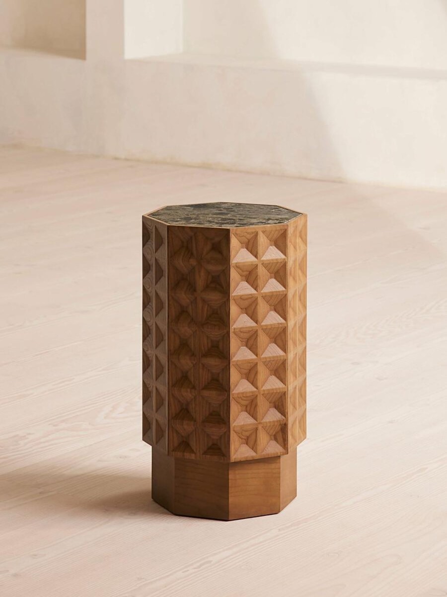 Furniture Soho Home | Dante Side Table, Dark Emperador Marble