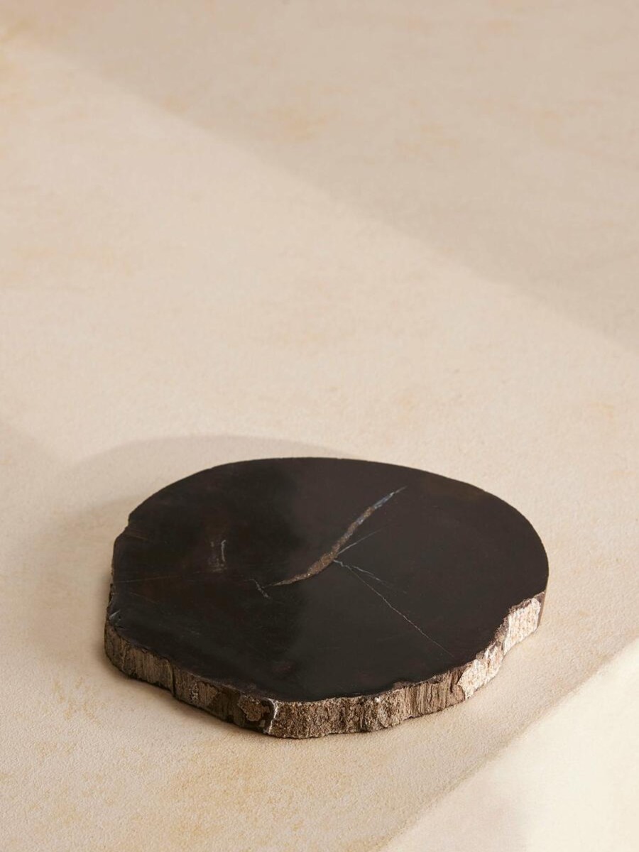 Dining Soho Home | Balfern Petrified Wood Coasters, Set Of Four, Black