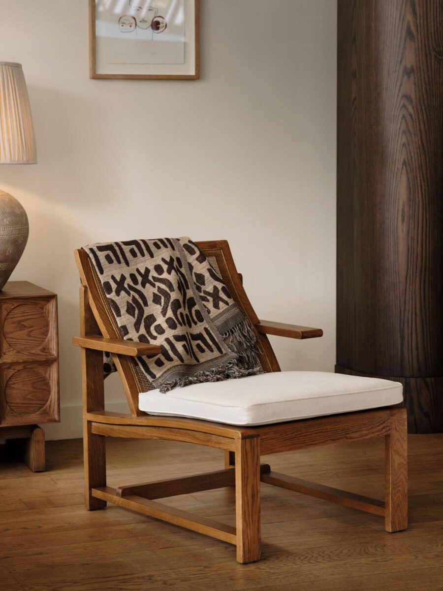 Furniture Soho Home | Nia Cane Chair, Linen, Natural