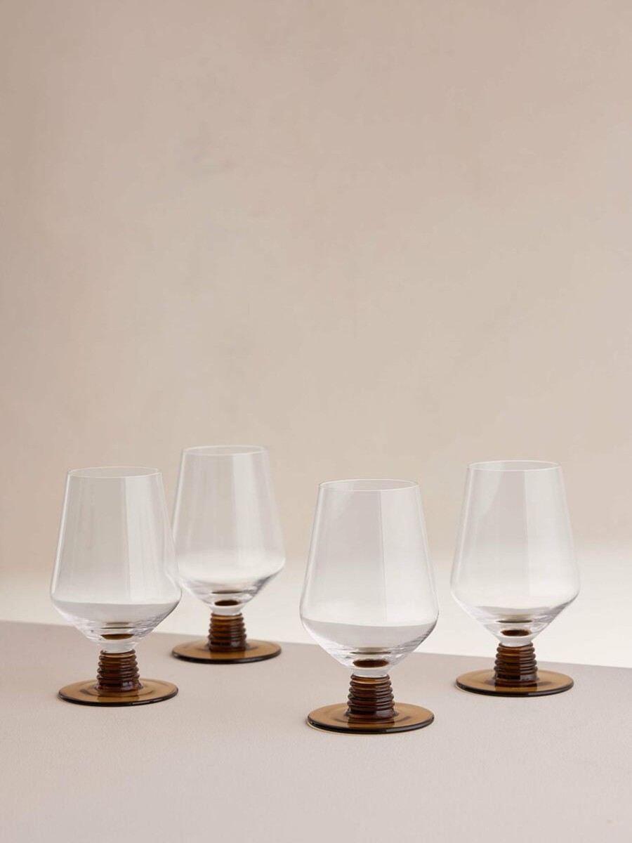 Dining Soho Home | Bennett Water Glass, Sepia, Set Of Four