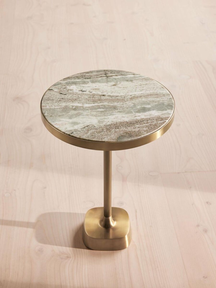 Furniture Soho Home | Arlon Side Table, Terra Bianca Marble, Medium