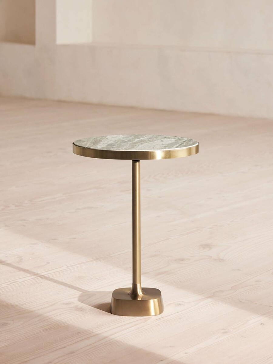 Furniture Soho Home | Arlon Side Table, Terra Bianca Marble, Medium