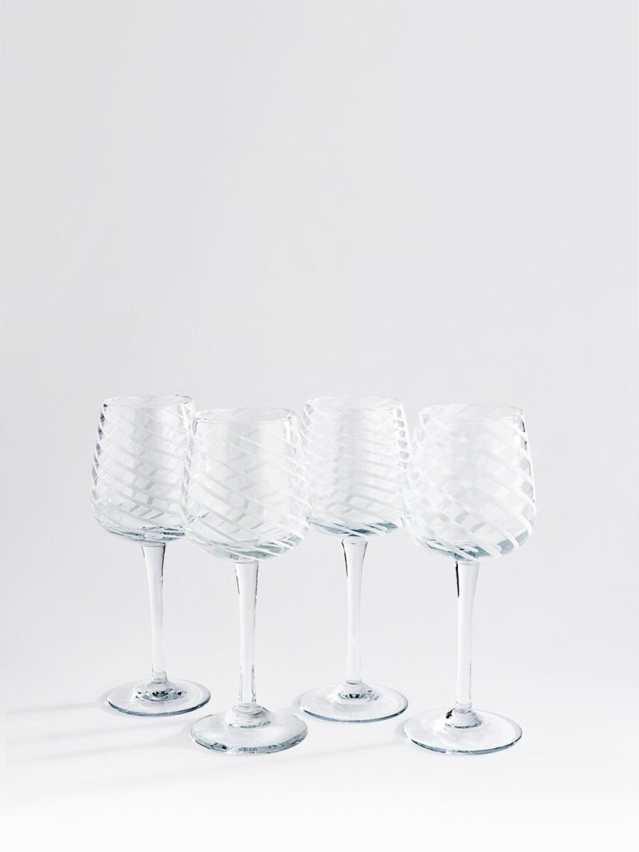 Dining Soho Home | Coletta Wine Glass, White, Set Of Four