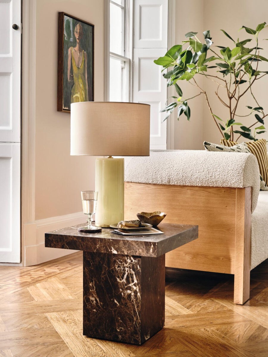 Furniture Soho Home | Phoenix Table, Dark Emperador Marble, Tall