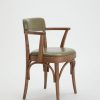 Furniture Soho Home | Hamilton Dining Chair, Ash & Leather, Green