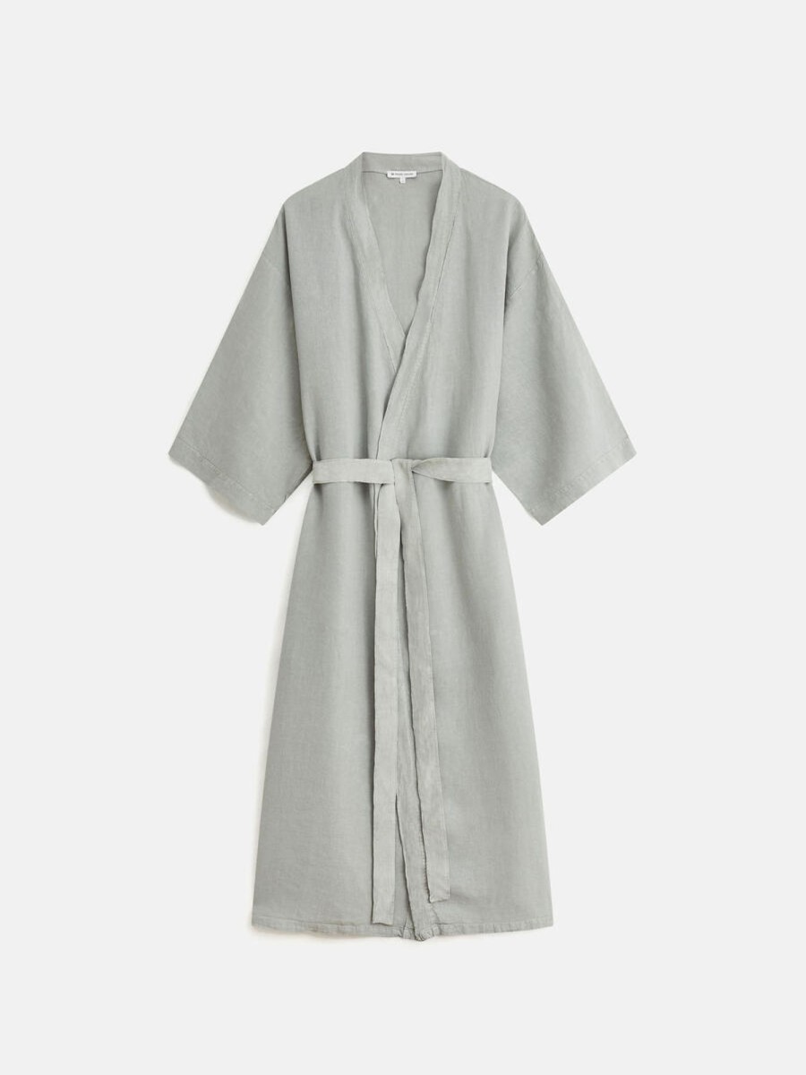 Bathroom Soho Home | Eloise Linen Oversized Robe Sage